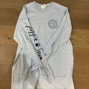 Puppie Love Light Blue Long Sleeve Shirt